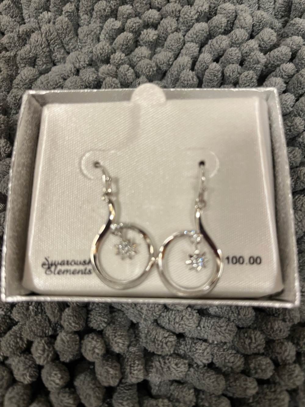 Sterling Silver Swarovski Crystal Drop Earrings